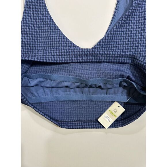 Size M Offline by Aerie Recharge Least Support Sports Bra in Blue Houndstooth - Picture 9 of 12